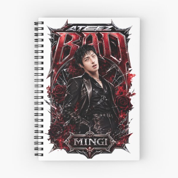 Item preview, ATEEZ Mingi BAD Song Antique Chains Vintage Leather Coat Fan Art designed and sold by Valeree Store.