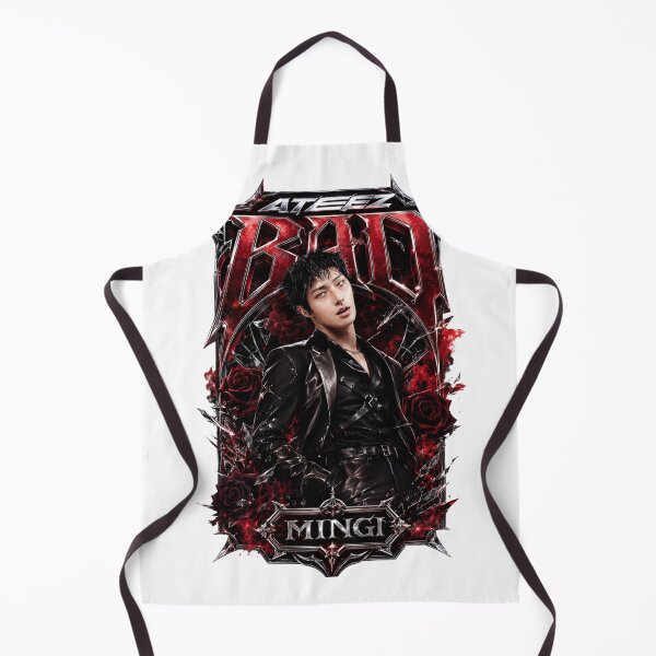 Item preview, ATEEZ Mingi BAD Song Antique Chains Vintage Leather Coat Fan Art designed and sold by Valeree Store.