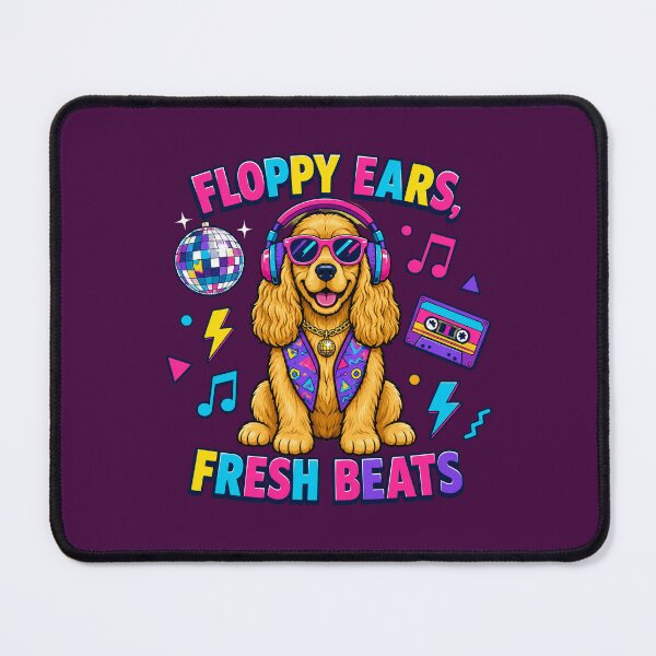 Item preview, Retro Cocker Spaniel Enjoying Fresh Beats designed and sold by Kolibra.