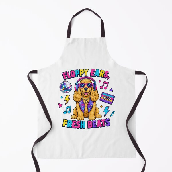 Item preview, Retro Cocker Spaniel Enjoying Fresh Beats designed and sold by Kolibra.