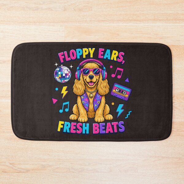 Item preview, Retro Cocker Spaniel Enjoying Fresh Beats designed and sold by Kolibra.