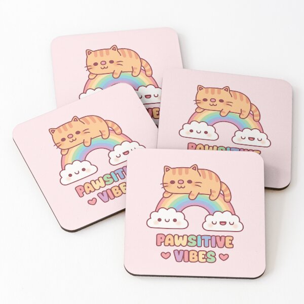 Item preview, Cute Tabby Cat On The Rainbow Pawsitive Vibes designed and sold by rustydoodle.