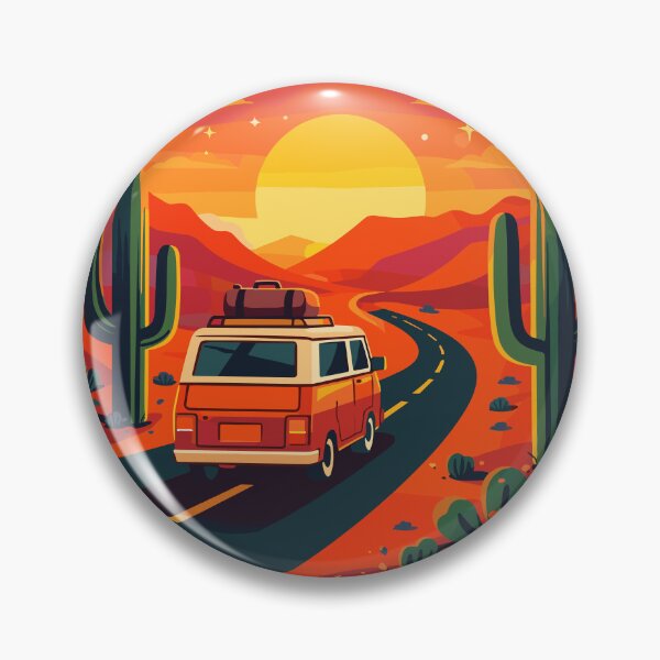 Item preview, Desert Road Trip Camper Van Poster designed and sold by Matinez Pink.