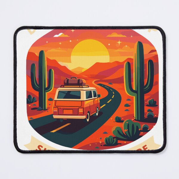Item preview, Desert Road Trip Camper Van Poster designed and sold by Matinez Pink.
