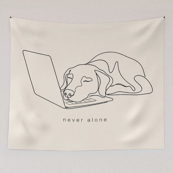 Item preview, Minimalist Doberman Line Art Velcro Dog Laptop designed and sold by Yellowriversss.
