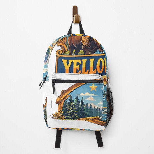Item preview, Yellowstone National Park Geyser & Bison Poster designed and sold by Matinez Pink.