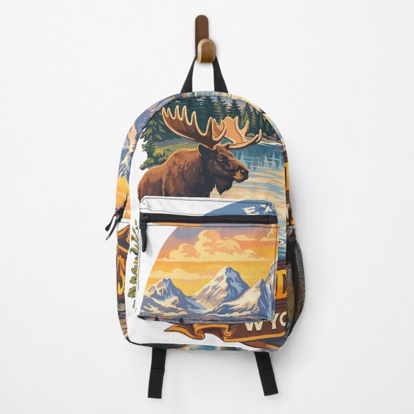 Item preview, Grand Tetons Wyoming Wildlife Poster designed and sold by Matinez Pink.