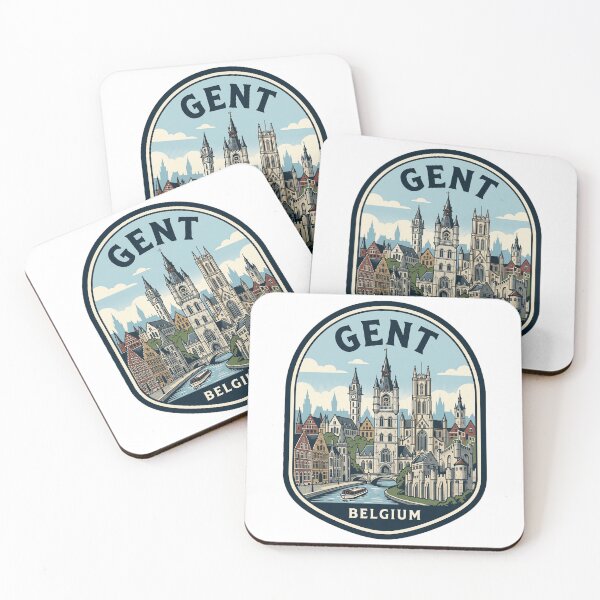 Item preview, Vintage Gent Belgium Travel Badge Illustration designed and sold by k3rstman1.