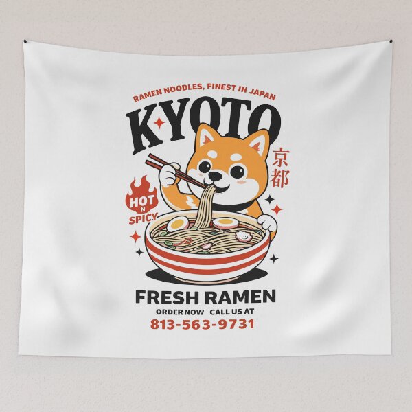Item preview, Kyoto Fresh Ramen Shiba Inu Poster designed and sold by Matinez Pink.