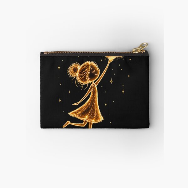 Item preview, Reach for the Stars | Glowing Golden Girl Illustration designed and sold by CalmMandala.