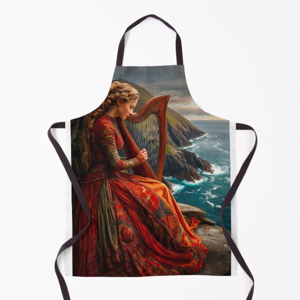 Item preview, Enchanting Harpist by the Seaside at Dusk designed and sold by Artessie.