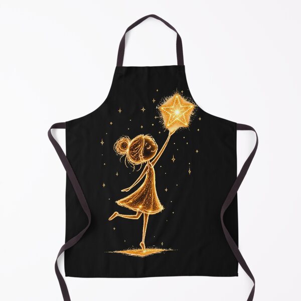 Item preview, Reach for the Stars | Glowing Golden Girl Illustration designed and sold by CalmMandala.