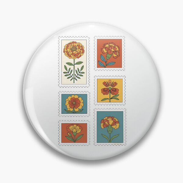 Item preview, Vintage Floral Postage Stamp Collection - Retro Botanical Flower Art designed and sold by Dzblack.