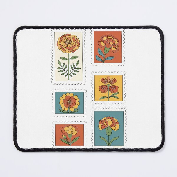 Item preview, Vintage Floral Postage Stamp Collection - Retro Botanical Flower Art designed and sold by Dzblack.
