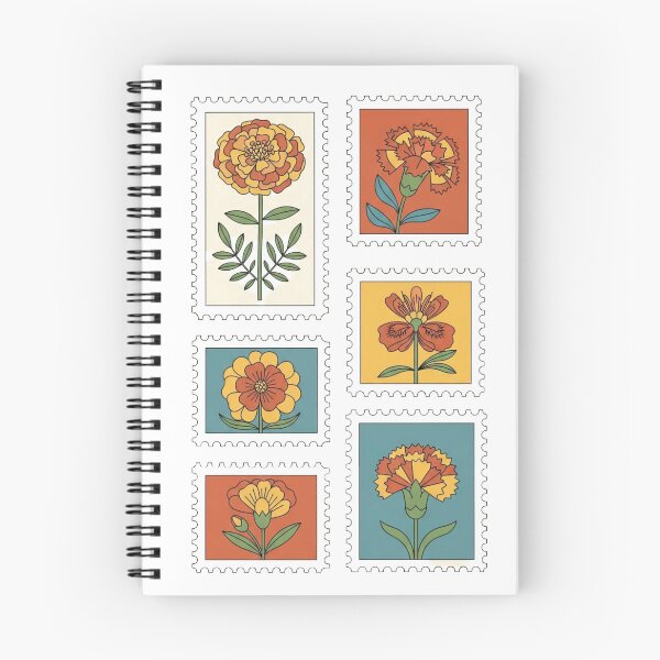 Item preview, Vintage Floral Postage Stamp Collection - Retro Botanical Flower Art designed and sold by Dzblack.