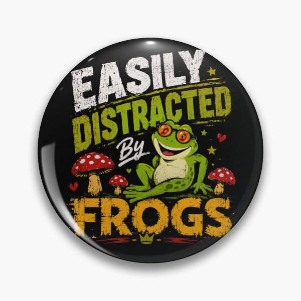 Item preview, Easily Distracted By Frogs Frog Lover Amphibian Enthusiast designed and sold by HumansStuck12.