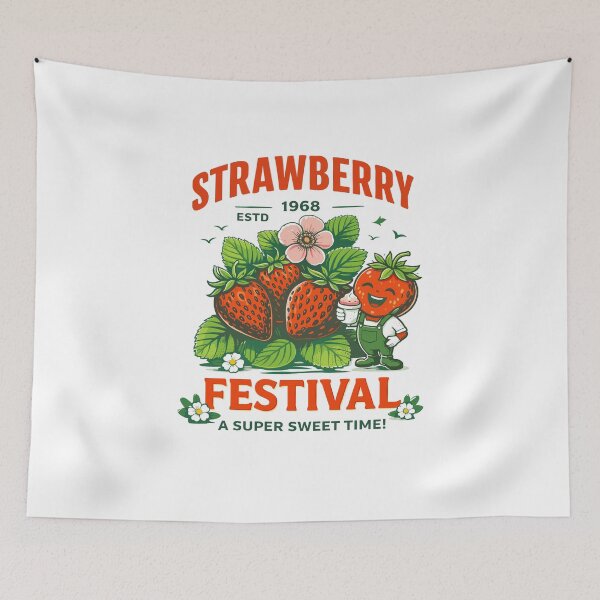 Item preview, Strawberry Festival Vintage Character Poster designed and sold by Matinez Pink.