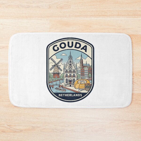 Item preview, Vintage Gouda Netherlands Travel Badge Windmill Cheese designed and sold by k3rstman1.