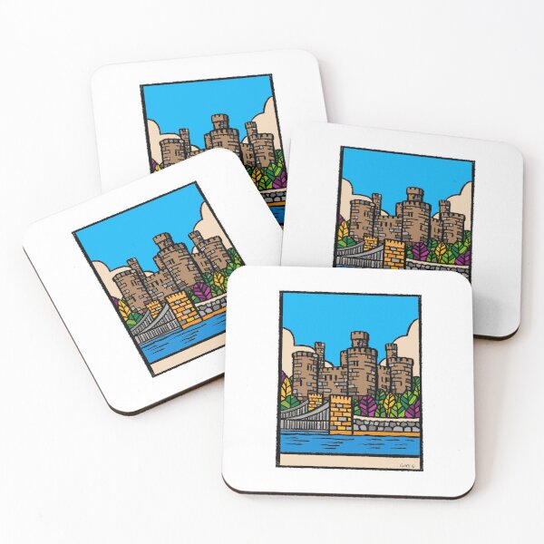 Item preview, Conwy Castle, North Walesl Original British Landmark Art | GWART designed and sold by GWARTGB.