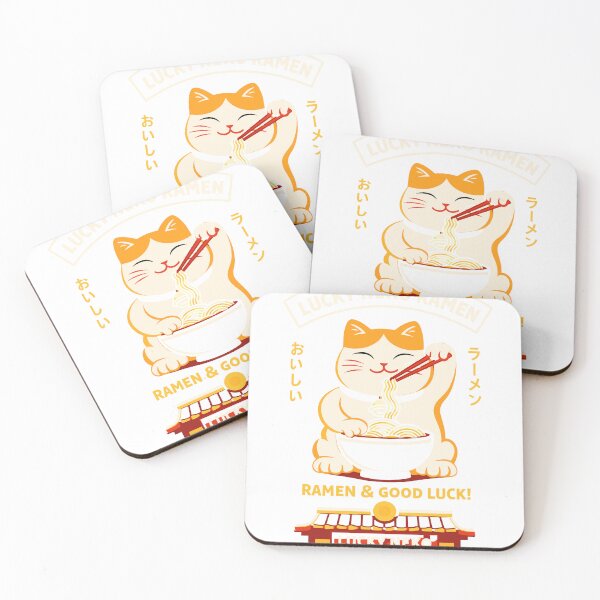 Item preview, Lucky Neko Ramen Japanese Cat Poster designed and sold by Matinez Pink.