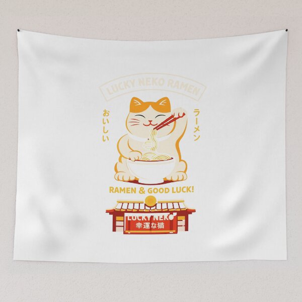 Item preview, Lucky Neko Ramen Japanese Cat Poster designed and sold by Matinez Pink.