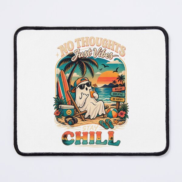 Item preview, No Thoughts Just Vibes Chill Ghost designed and sold by ThilankaDesign.