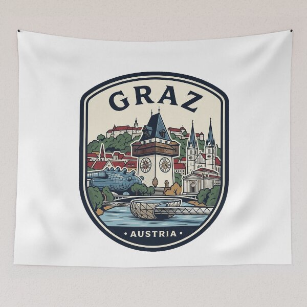 Item preview, Vintage Graz Austria Uhrturm Clock Tower Badge designed and sold by k3rstman1.