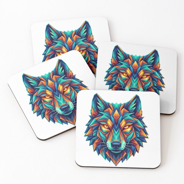 Item preview, Geometric Wolf Head - Mountain Hiking Wilderness Adventure designed and sold by GabeMountainArt.