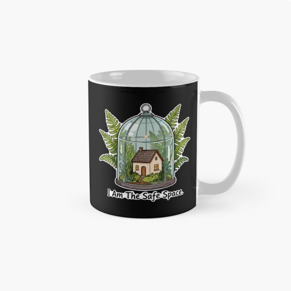 Item preview,  Am The Safe Space – Cozy Cottage Glass Terrarium Ferns Safe Space designed and sold by Ideeplyfeltit.