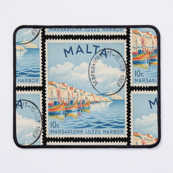 Item preview, Marsaxlokk Malta Luzzu Harbor Bay Curve Stamp Sticker designed and sold by stickercuffs.