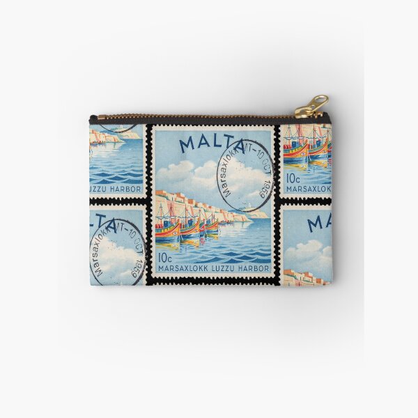 Item preview, Marsaxlokk Malta Luzzu Harbor Bay Curve Stamp Sticker designed and sold by stickercuffs.