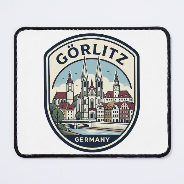 Item preview, Vintage Gorlitz Germany Retro Skyline Travel Badge designed and sold by k3rstman1.