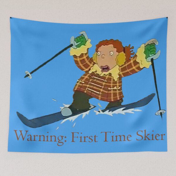 Item preview, Warning: First Time Skier designed and sold by QueenAlicorn.