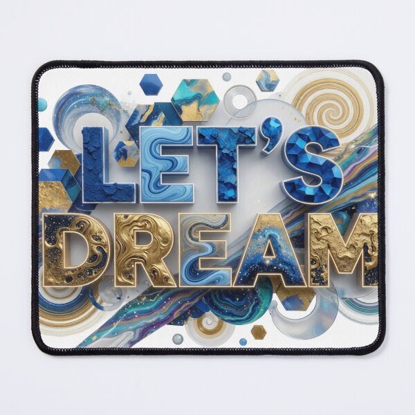 Item preview, Crisp Blue LET'S DREAM Wearable Art designed and sold by dazzlemakers.