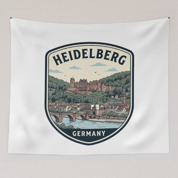 Item preview, Vintage Heidelberg Germany Castle and Old Bridge designed and sold by k3rstman1.