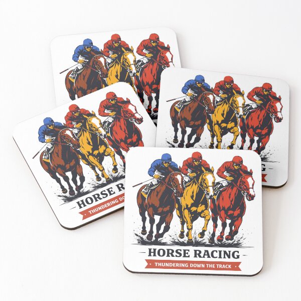 Item preview, Horse Racing Thundering Down The Track Poster designed and sold by Matinez Pink.