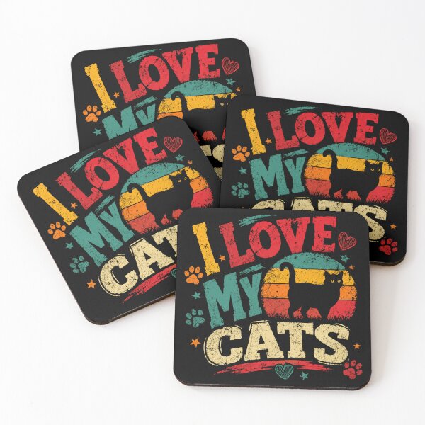Item preview, I Love My Cats Feline Pet Owner Animal Lover designed and sold by RetroMini2026.