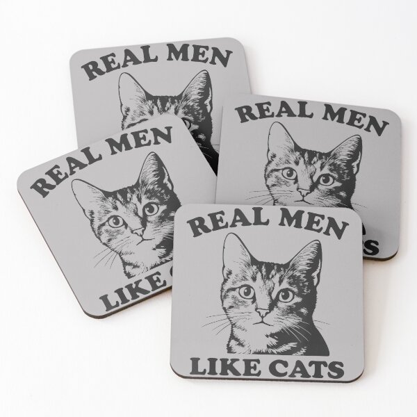 Item preview, Real Men Like Cats Funny Cat Dad designed and sold by GreggRoss.