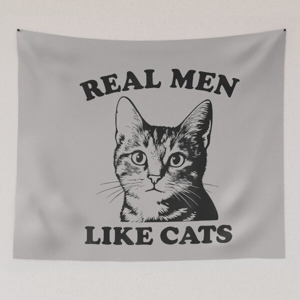 Item preview, Real Men Like Cats Funny Cat Dad designed and sold by GreggRoss.