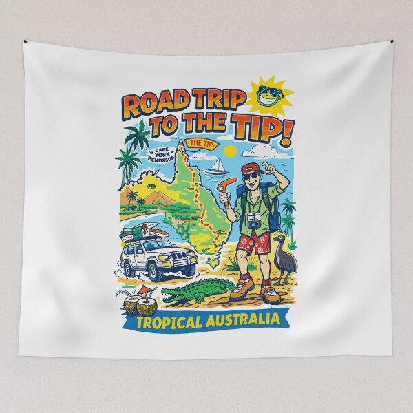Item preview, Road Trip To The Tip Tropical Australia Poster designed and sold by Matinez Pink.