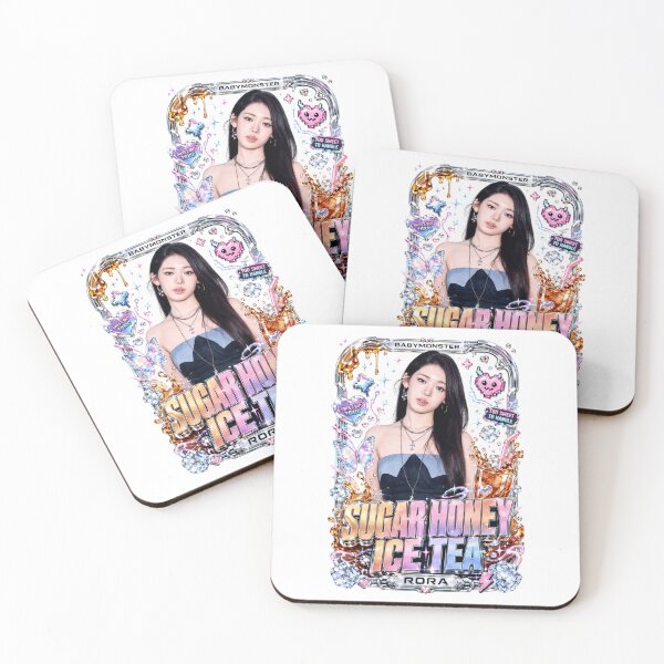 Item preview, Cute Rora BABYMONSTER Sugar Honey Ice Tea Shiny Heart Fan Art designed and sold by Valereekmerch.