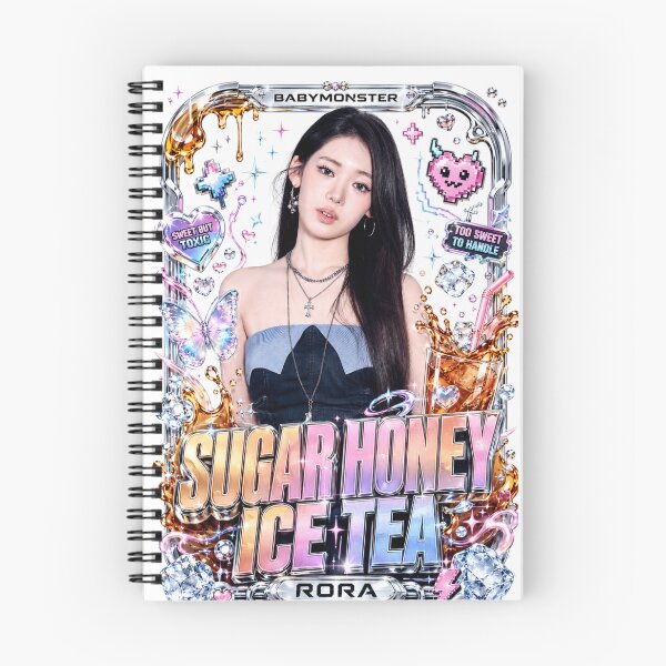 Item preview, Cute Rora BABYMONSTER Sugar Honey Ice Tea Shiny Heart Fan Art designed and sold by Valereekmerch.