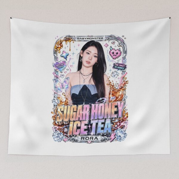 Item preview, Cute Rora BABYMONSTER Sugar Honey Ice Tea Shiny Heart Fan Art designed and sold by Valereekmerch.