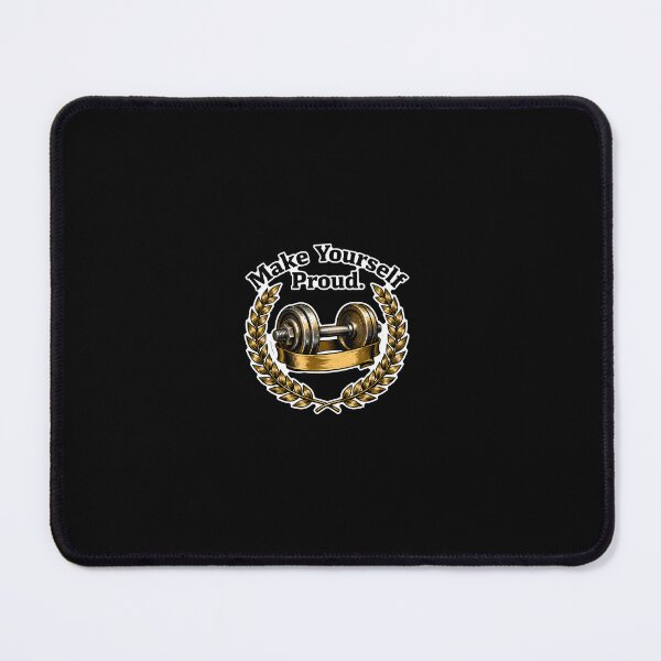 Item preview, Make Yourself Proud – Vintage Gold Dumbbell Laurel Wreath Gym Motivation designed and sold by Ideeplyfeltit.