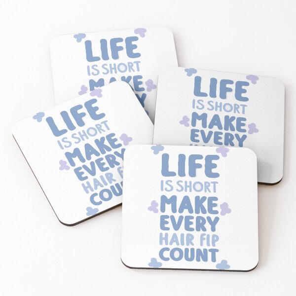 Item preview, Make Every Hair Flip Count Funny Blue Typography designed and sold by FrihadArt.