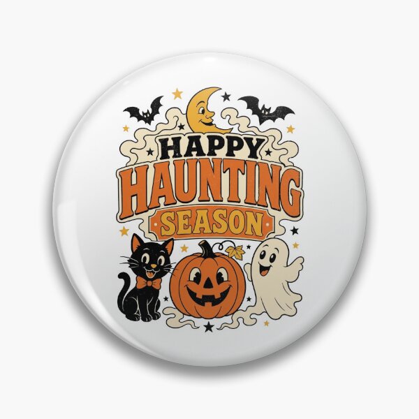 Item preview, Happy Haunting Season Retro Halloween T-Shirt, Retro Spooky Cat Graphic designed and sold by To101ARt.