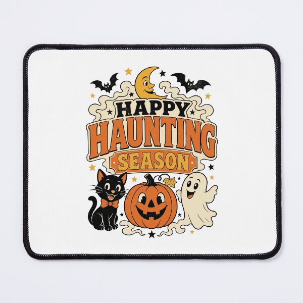 Item preview, Happy Haunting Season Retro Halloween T-Shirt, Retro Spooky Cat Graphic designed and sold by To101ARt.