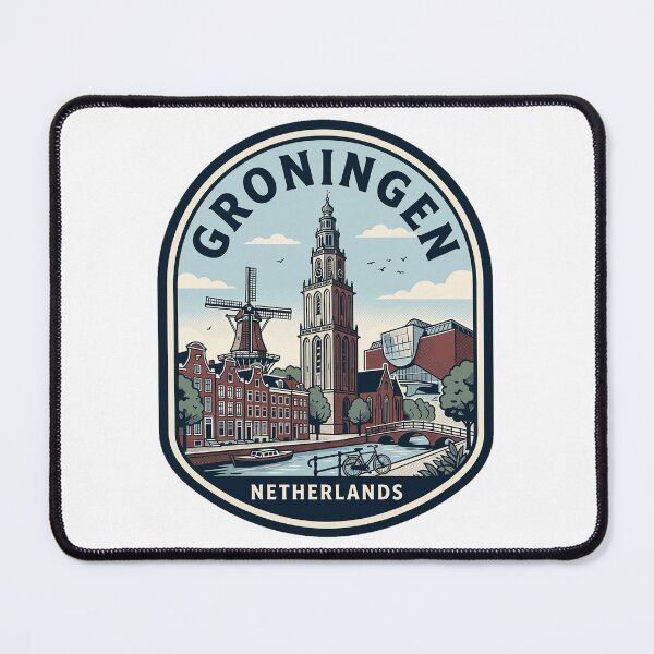 Item preview, Groningen Netherlands Martinitoren Vintage Travel Badge designed and sold by k3rstman1.