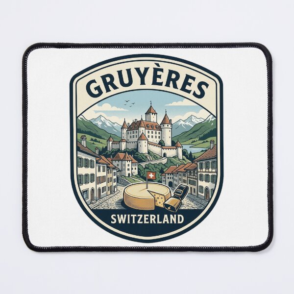 Item preview, Vintage Gruyeres Switzerland Castle Travel Emblem designed and sold by k3rstman1.