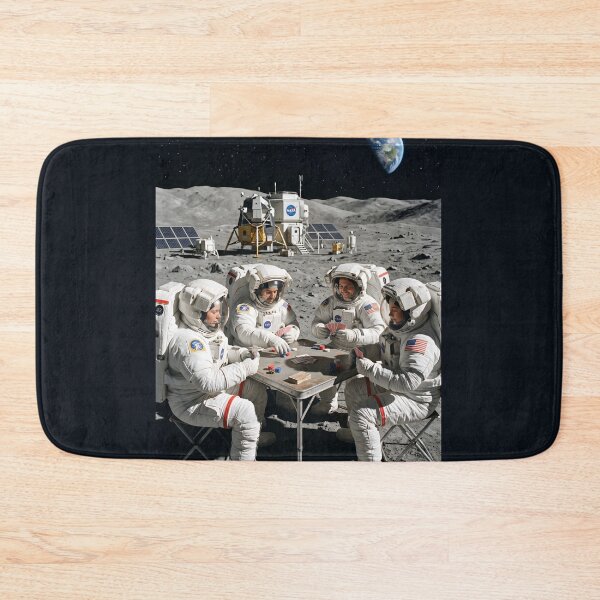 Item preview, NASA astronauts playing poker on the moon  designed and sold by WiseBow.